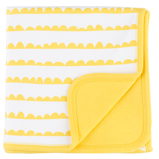 White &amp; Sunshine Yellow Bunting Blanket