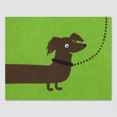 Sausage dog card