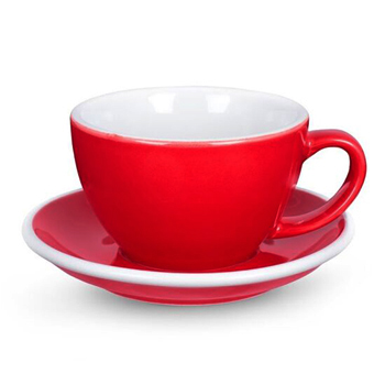 20% Acme Latte cup &amp; saucer (Red)