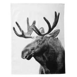 Nordic moose tea towel