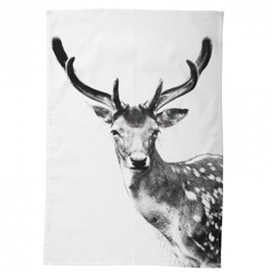 Nordic deer tea towel