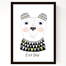 B for Bear Poster