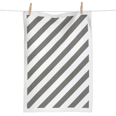 Stripe Tea Towel Gray