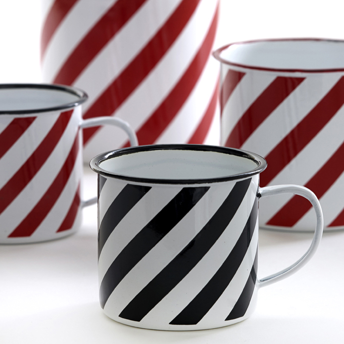 Cup Red and Black lines set of 2