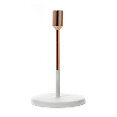 Candle holder Copper Whtie