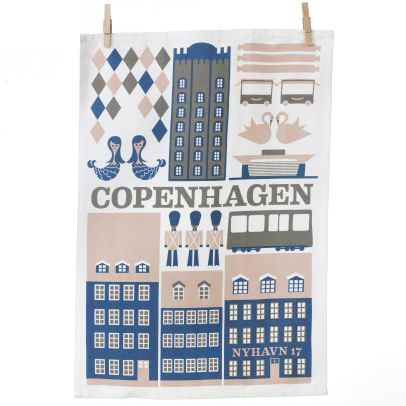 Cophenhagen tea towel (Blue)