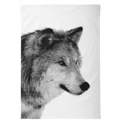 Nordic wolf tea towel