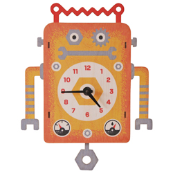 Robot pendulum clock