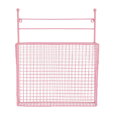 Wall Wire Basket Pink