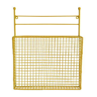 Wall Wire Basket Yellow
