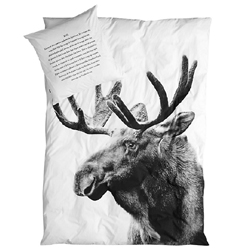 Moose queen bedding set