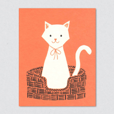 Basket cat card